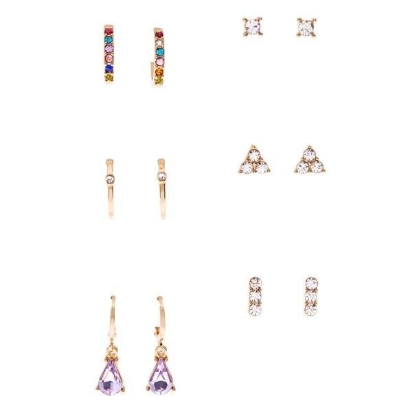 Superdrug Studio Multi Jewel Hoop & Stud 6PK GOODS Superdrug   