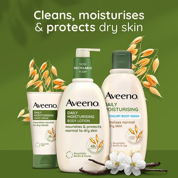 Aveeno Daily Moisturising Yogurt Vanilla Body Wash 300ml GOODS Superdrug   