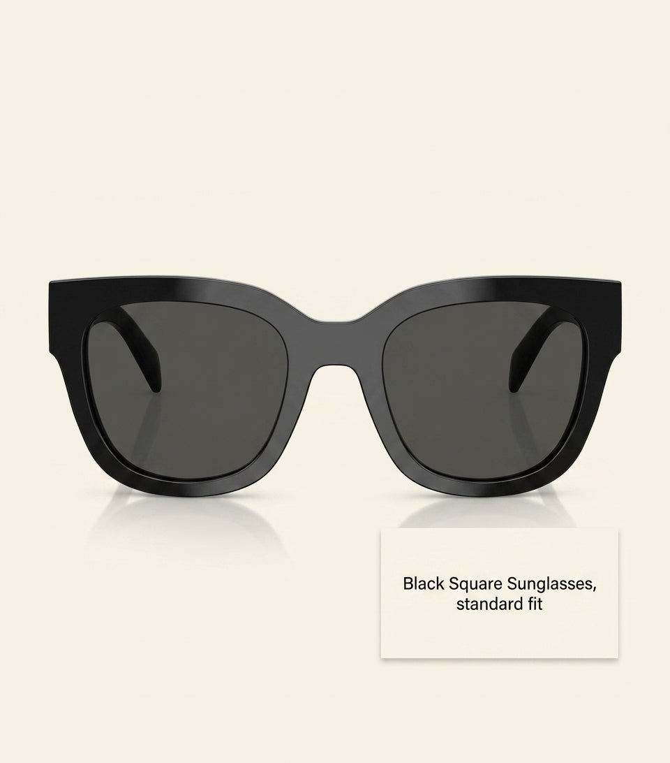 Prada acetate square sunglasses with silver-tone lettering, UK version