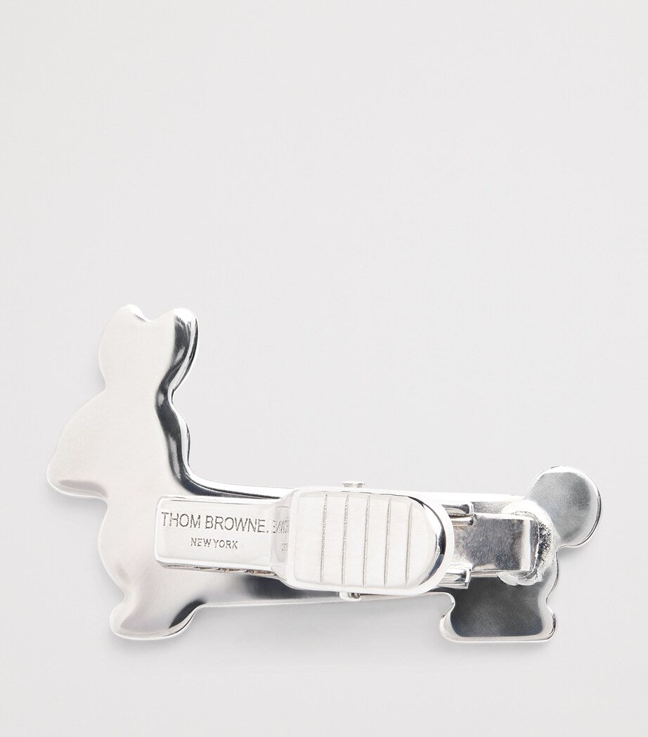 Thom Browne sterling silver rabbit tie bar - British product