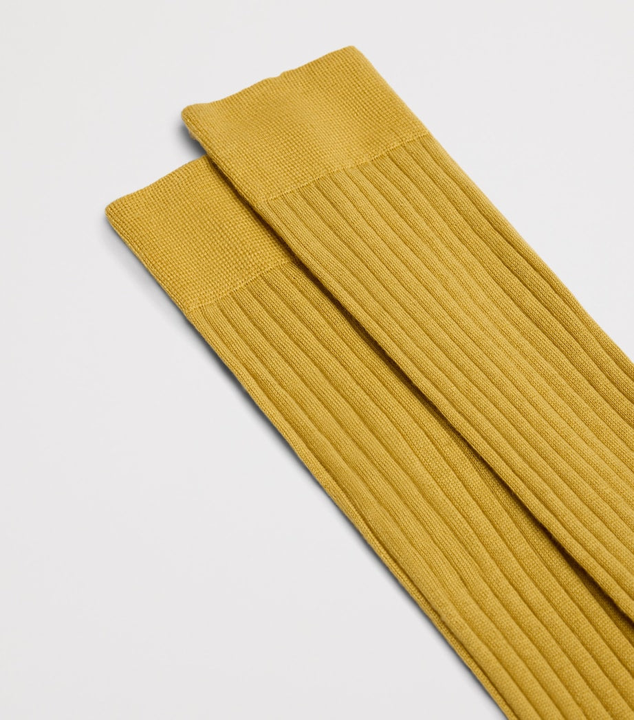 Dunhill cashmere mulberry silk ribbed socks, UK version