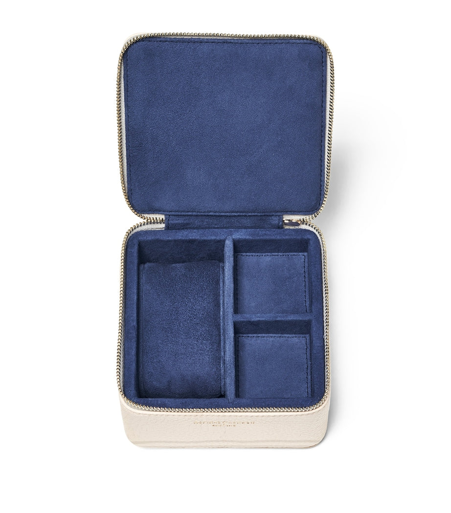Aspinal of London leather watch and ring box - British product