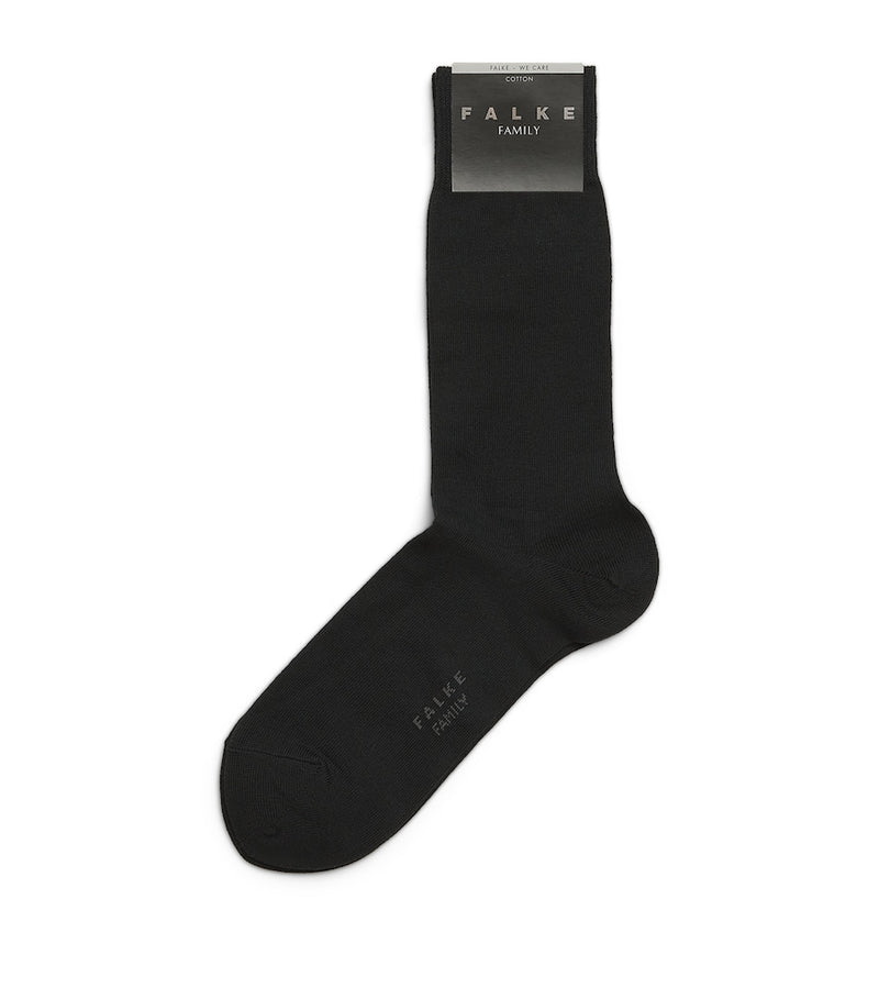 Falke Family socks cotton blend ribbed trims (British brand)
