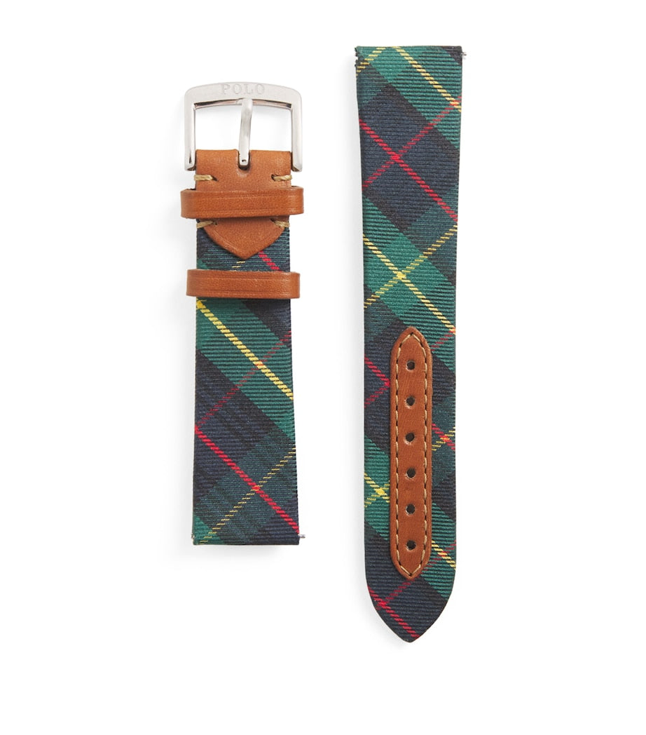 Polo Ralph Lauren silk tartan watch strap 19mm, UK version