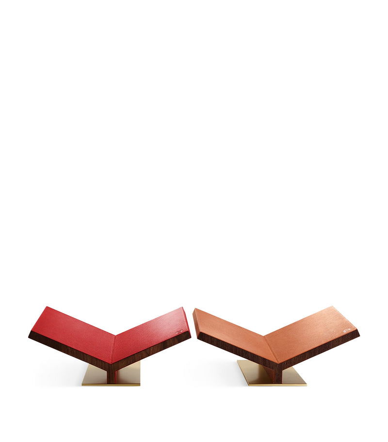 Assouline Walnut-Leather Ultimate Collector Bookstand - British product