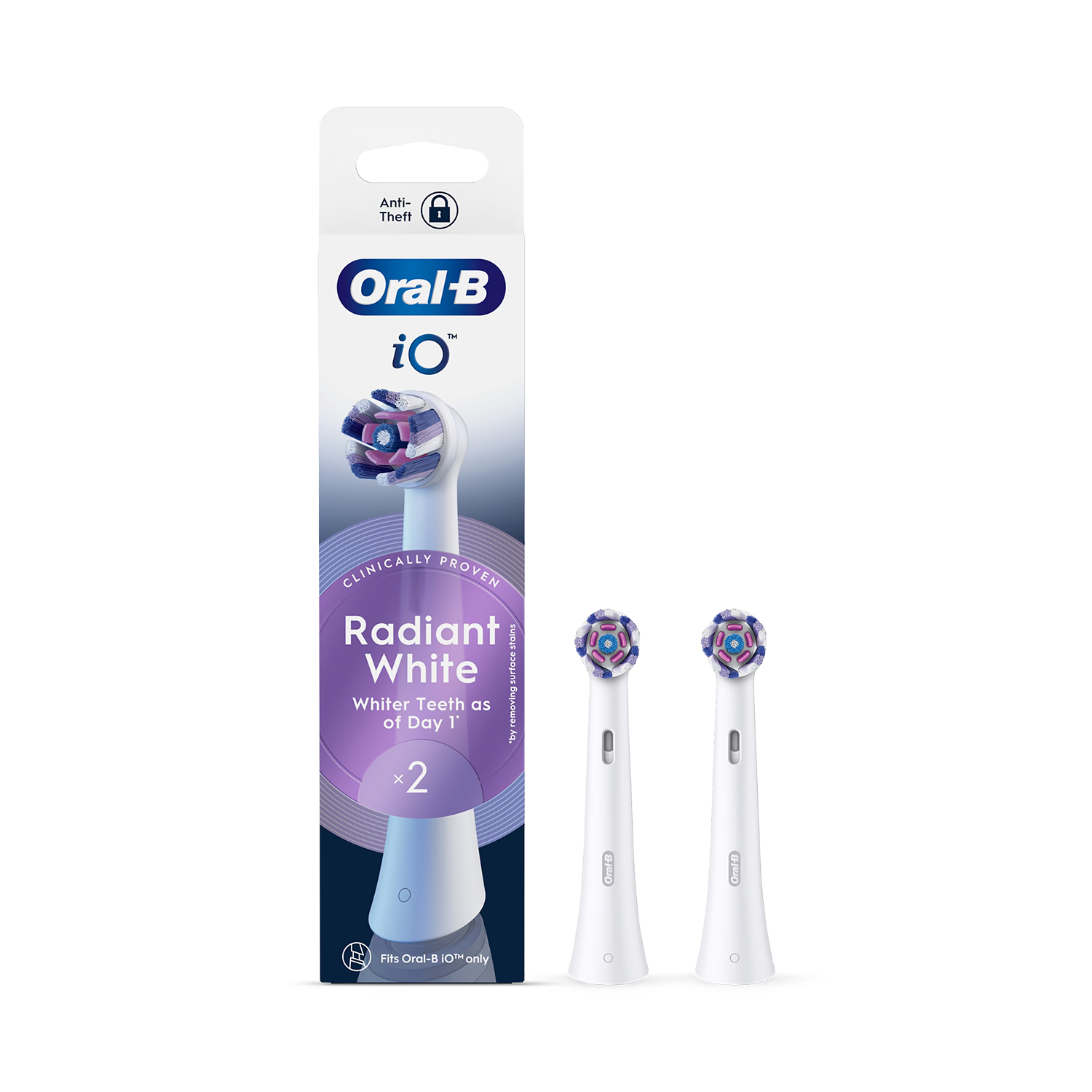 Oral-B Radiant White brush heads 2 count, imported from the UK