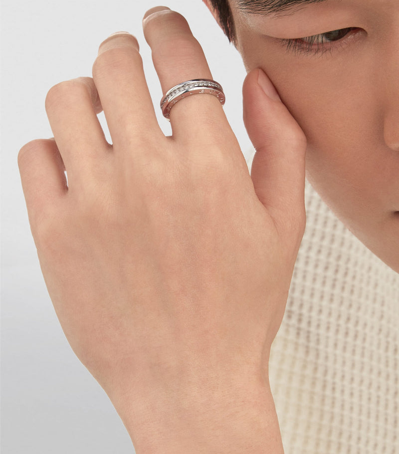 Bvlgari B.zero1 ring white gold diamond, imported from the UK