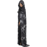 Smiffys Deluxe Spellbound Decayed Cape black grey tie-dye (British brand)