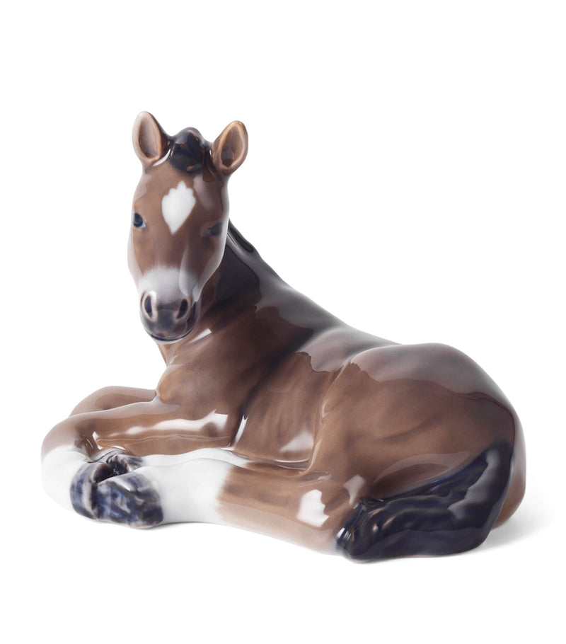 Royal Copenhagen hand-crafted porcelain horse figurine, 9cm, imported from the UK