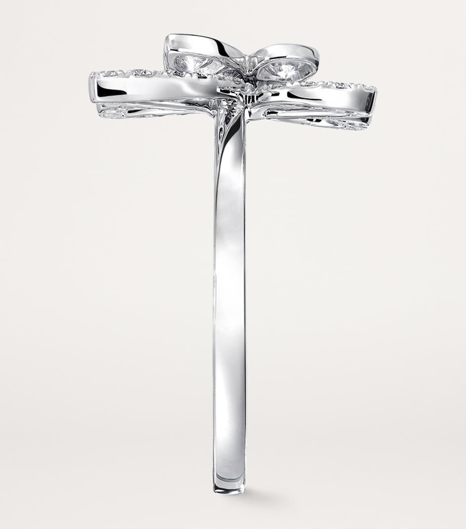 Graff diamond butterfly ring in white gold, imported from the UK