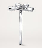 Graff diamond butterfly ring in white gold, imported from the UK