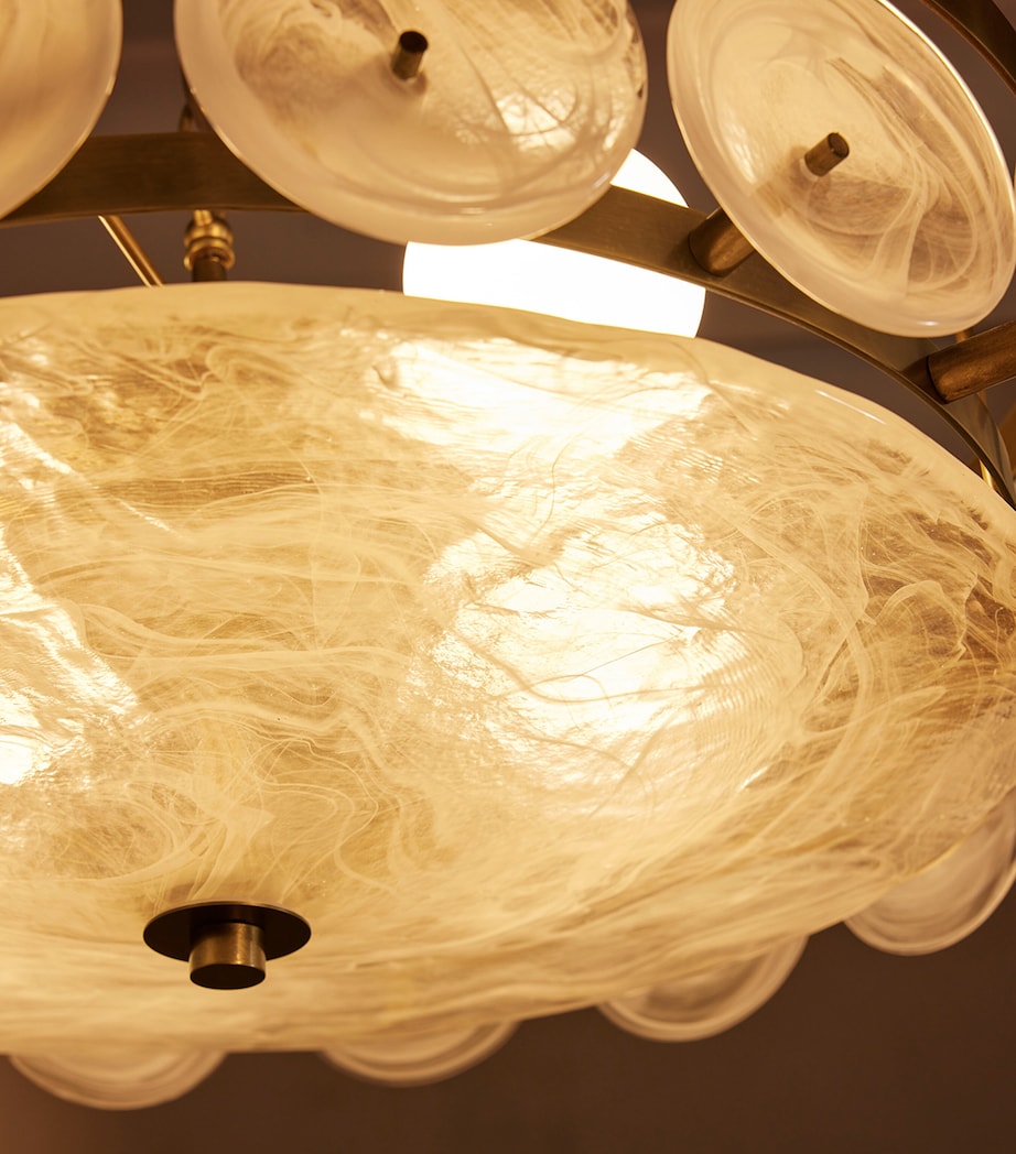 Soho Home Lorenzo chandelier pressed glass antique brass (British brand)
