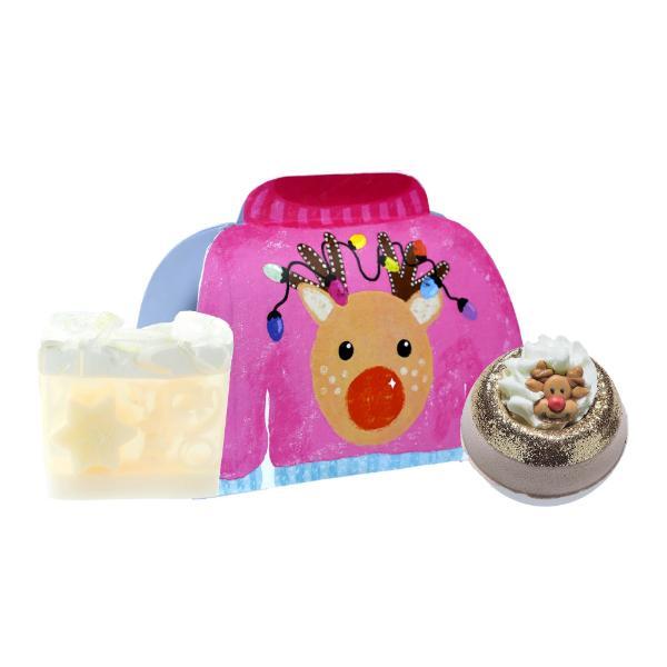 Bomb Cosmetics Christmas gift set with soap and bath blaster, UK version