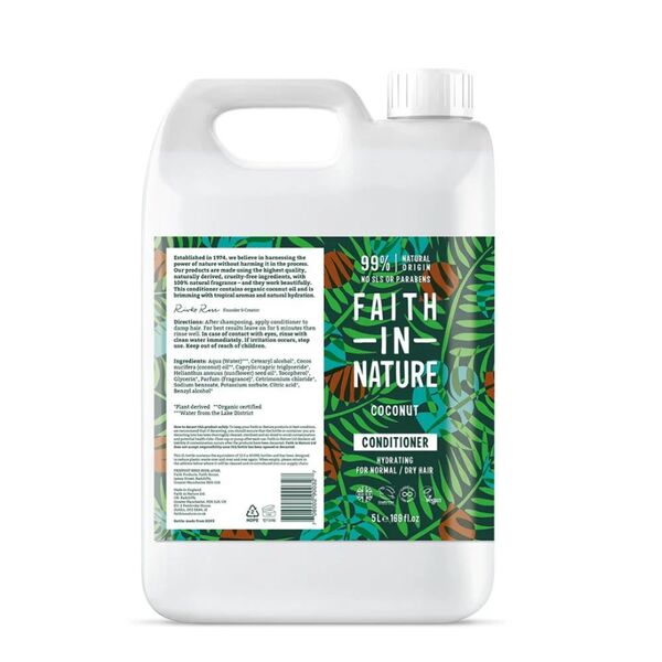 Faith In Nature coconut conditioner 5L, UK version