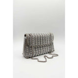 SVNX silver embellished clutch bag 21x14cm (British brand)