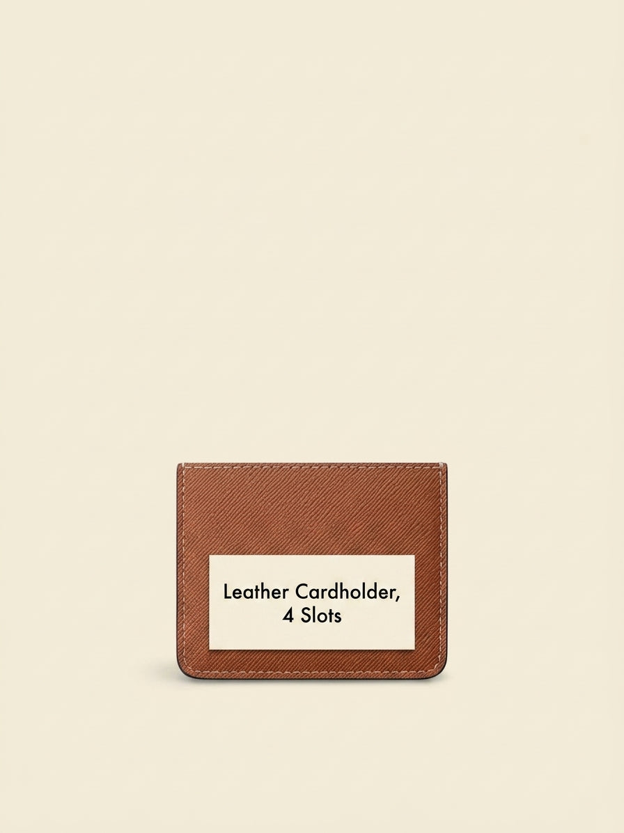 Cartier leather cardholder with gold-toned logo (British brand)
