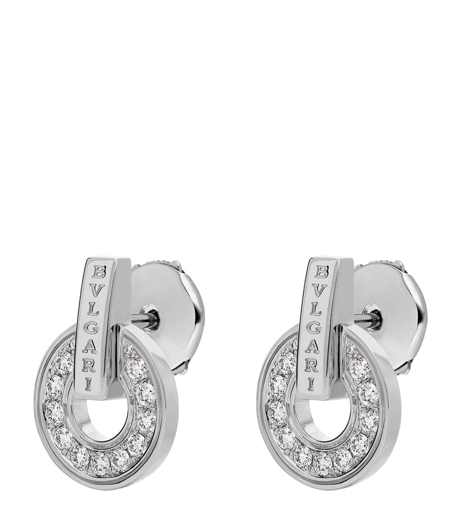 Bvlgari BVLGARI earrings 18kt white gold diamond (British brand)