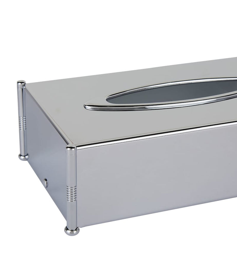 ZODIAC Cylinder Chrome tissue box (British brand)