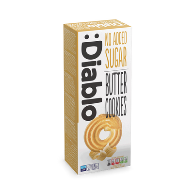 Holland & Barrett Diablo No Added Sugar Butter Cookies 135g- Buy online at McGrocer