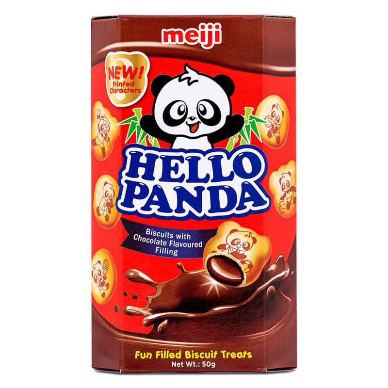 Meiji Hello Panda chocolate filled biscuits, UK version