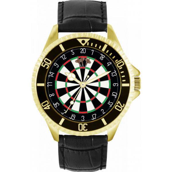 Toff London men's brown dartboard watch 42mm (British brand)