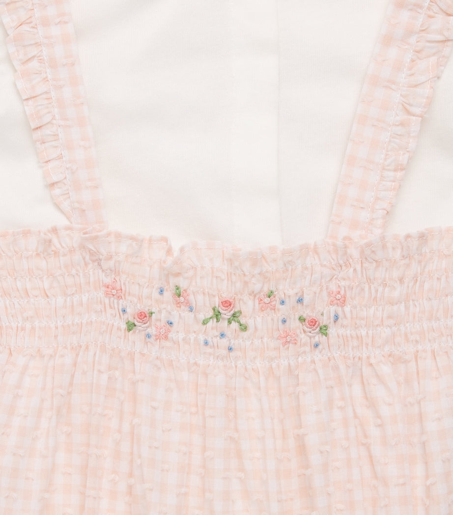 Tartine et Chocolat cotton gingham bodysuit and bloomers set for 0-18 months (British brand)