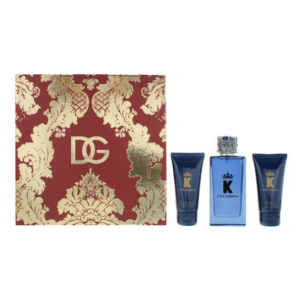 Dolce & Gabbana K gift set with EDP, balm, gel (British brand)