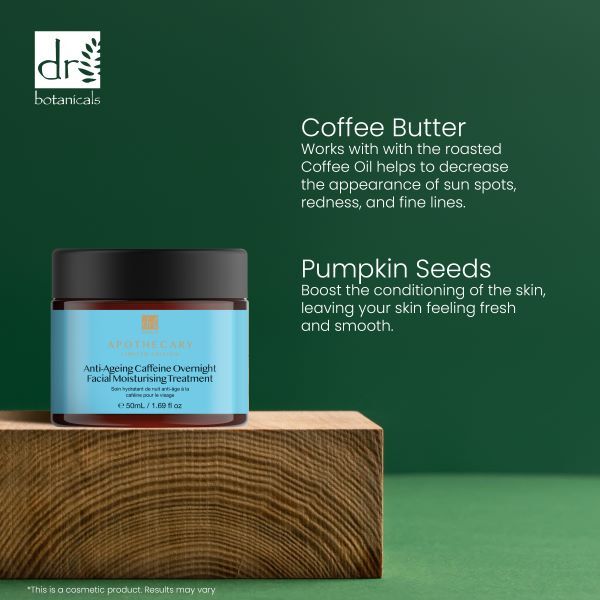 Dr Botanicals Caffeine Night Cream 50ml (British brand)