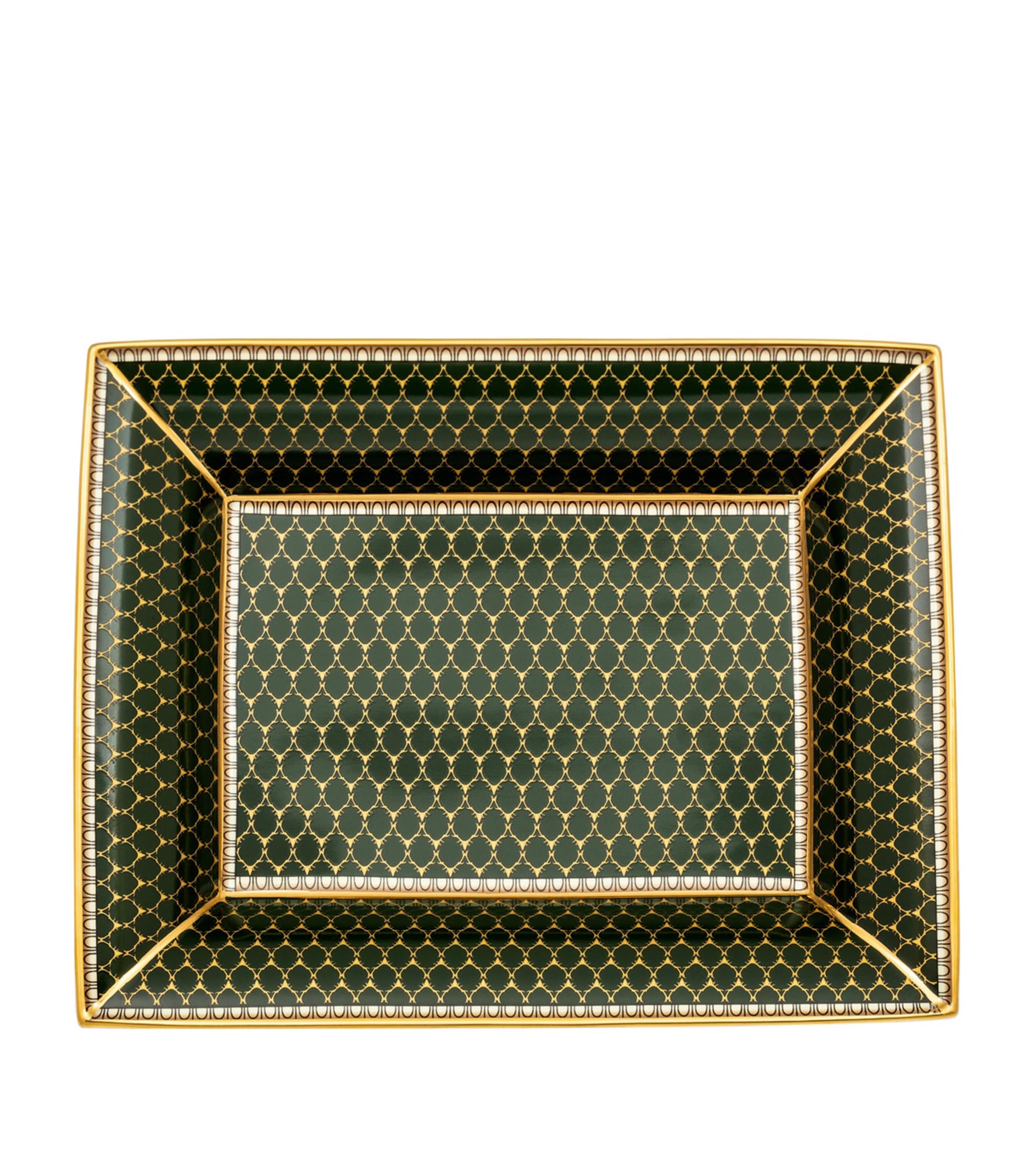 Halcyon Days antlers design trinket tray, 20cm by 15cm by 3cm, UK version