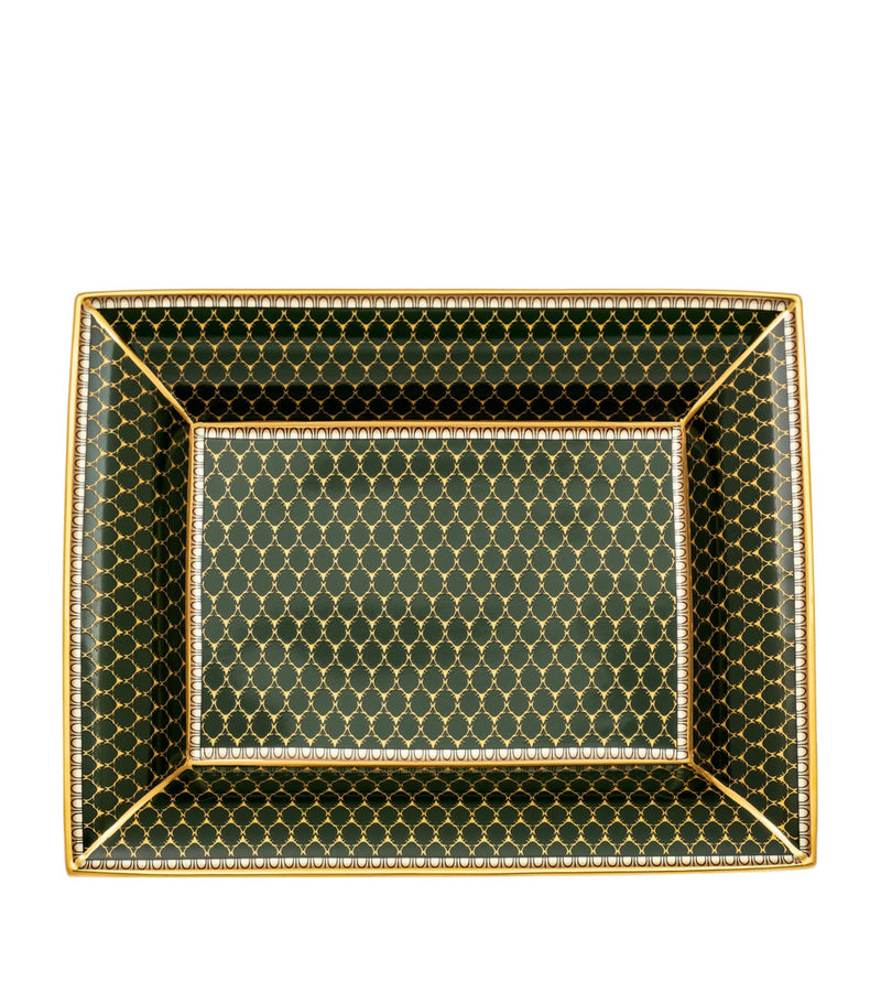 Halcyon Days antlers design trinket tray, 20cm by 15cm by 3cm, UK version