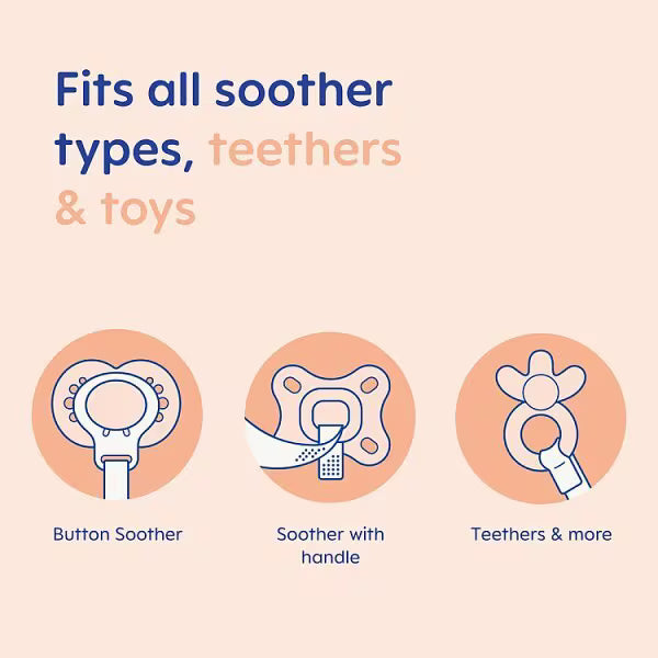 MAM soother clip double pack, imported from the UK