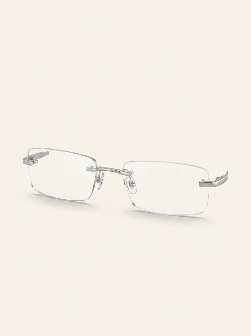 Cartier CT0092O rectangular rimless metal glasses - British product