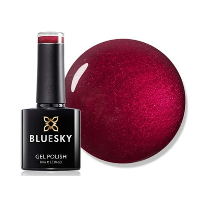 Superdrug Bluesky Gel Nail Polish Bansko Red Shimmer Finish 12ml- Buy online at McGrocer