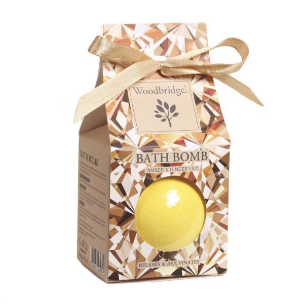 Woodbridge bath bomb Amber & Ginger Lily 140g, UK version