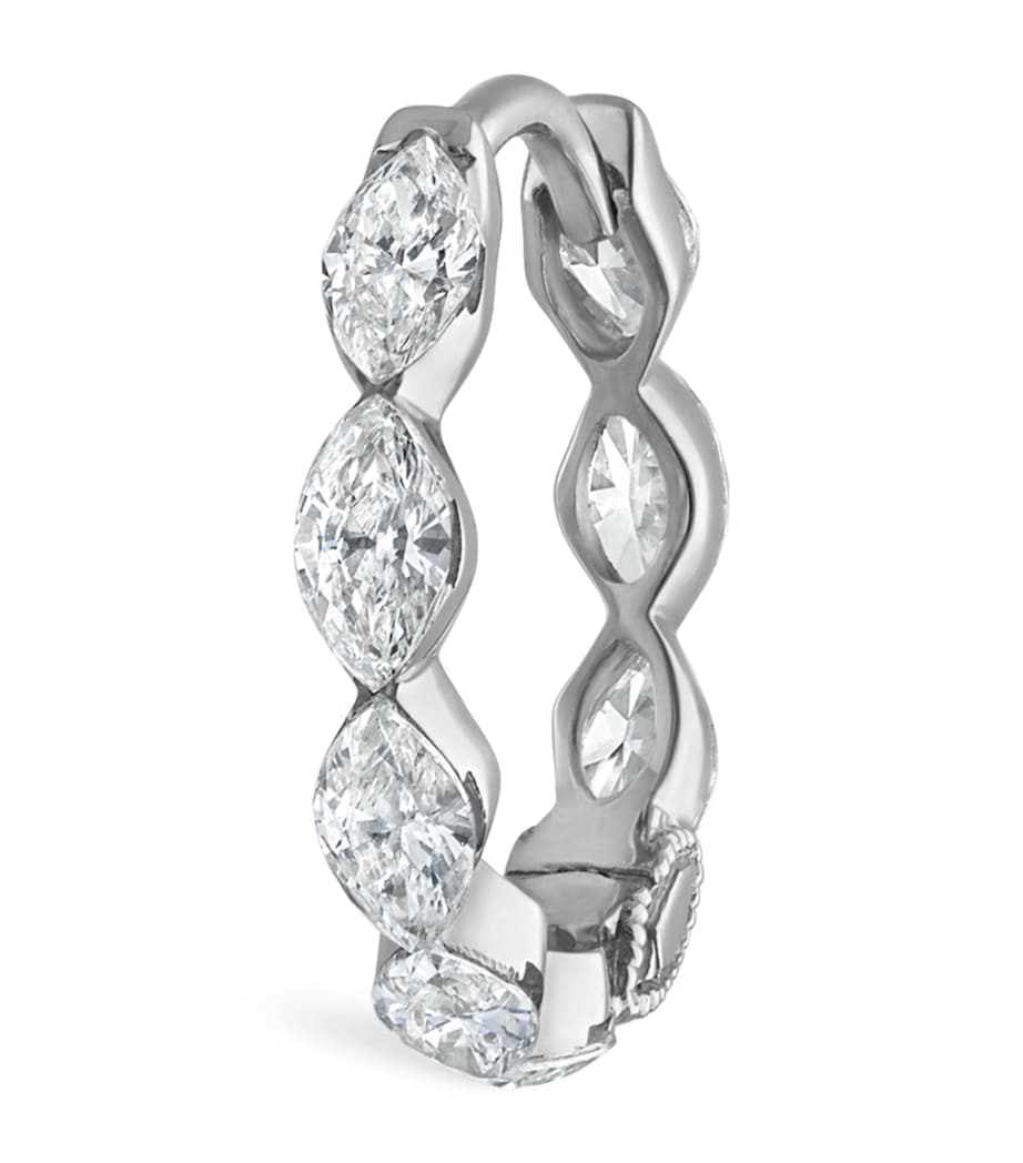 Maria Tash invisible set diamond hoop earrings 9.5mm, UK version