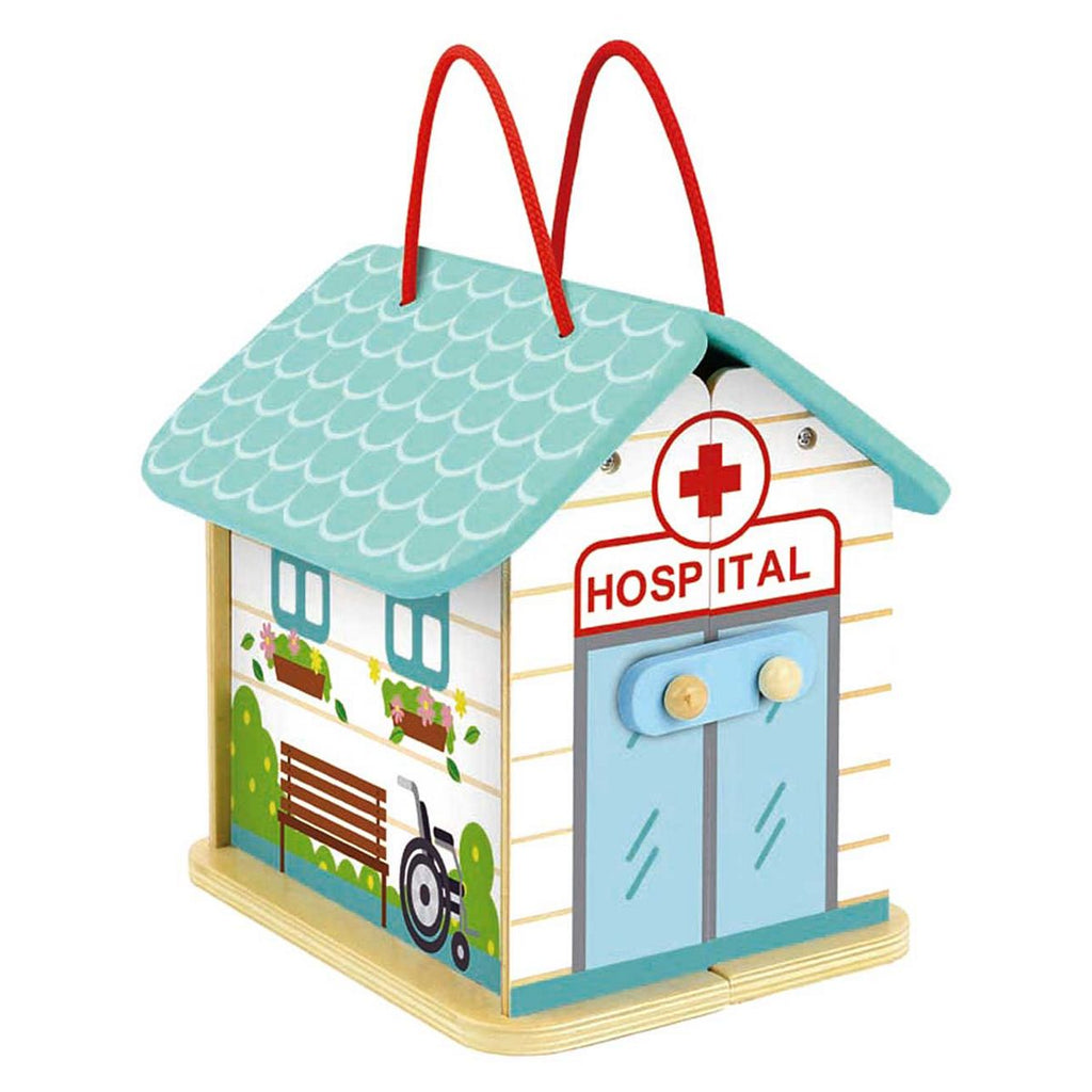 Tooky Toy Wooden Foldable Hospital