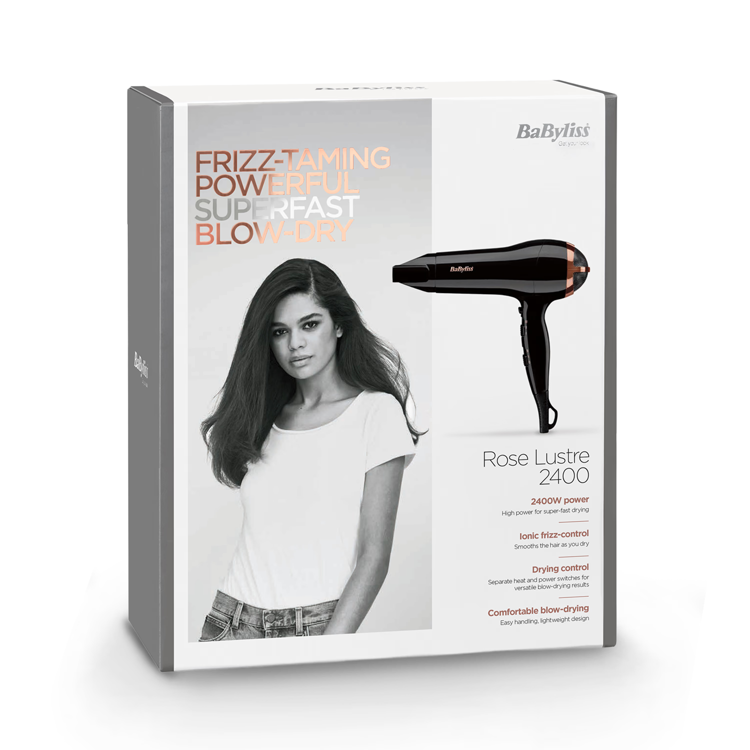BaByliss Rose Lustre hair dryer 2400W - British product