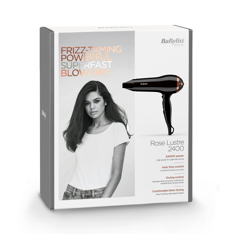 BaByliss Rose Lustre hair dryer 2400W - British product