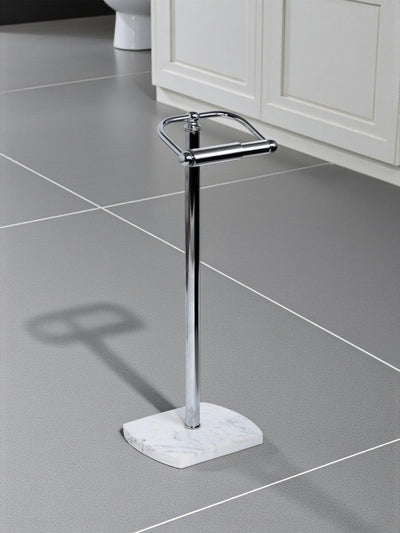 Neste Showerdrape Octavia hvit frittstående toalettrullholder med integrert børsteholder 52 cm - Kjøp online på McGrocer