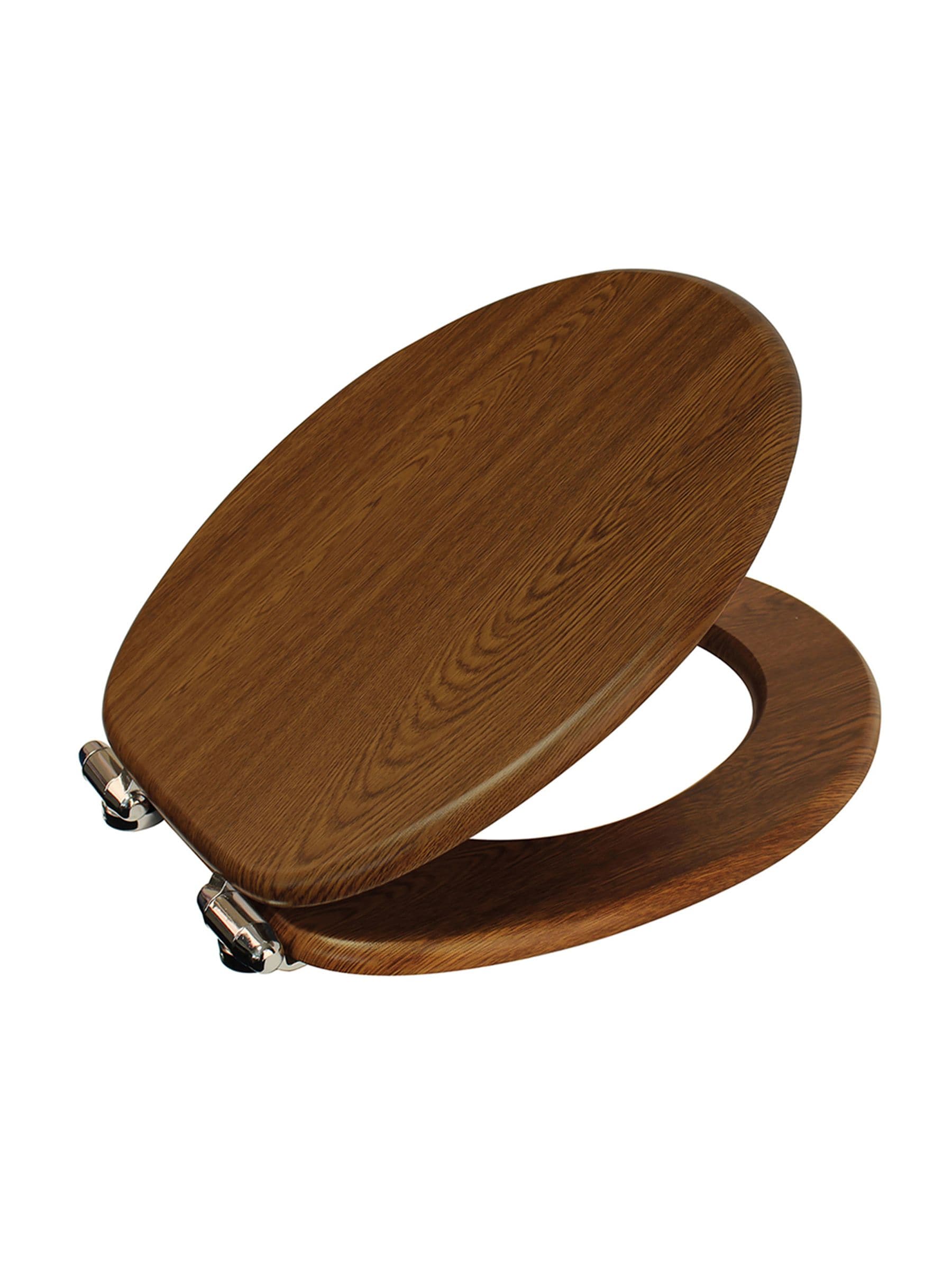 Showerdrape brown Norfolk soft close toilet seat - British product
