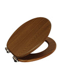 Showerdrape brown Norfolk soft close toilet seat - British product
