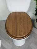 Showerdrape brown Norfolk soft close toilet seat - British product