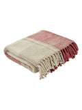 Laura Ashley Cranberry Red Dylan Check Woven Throw