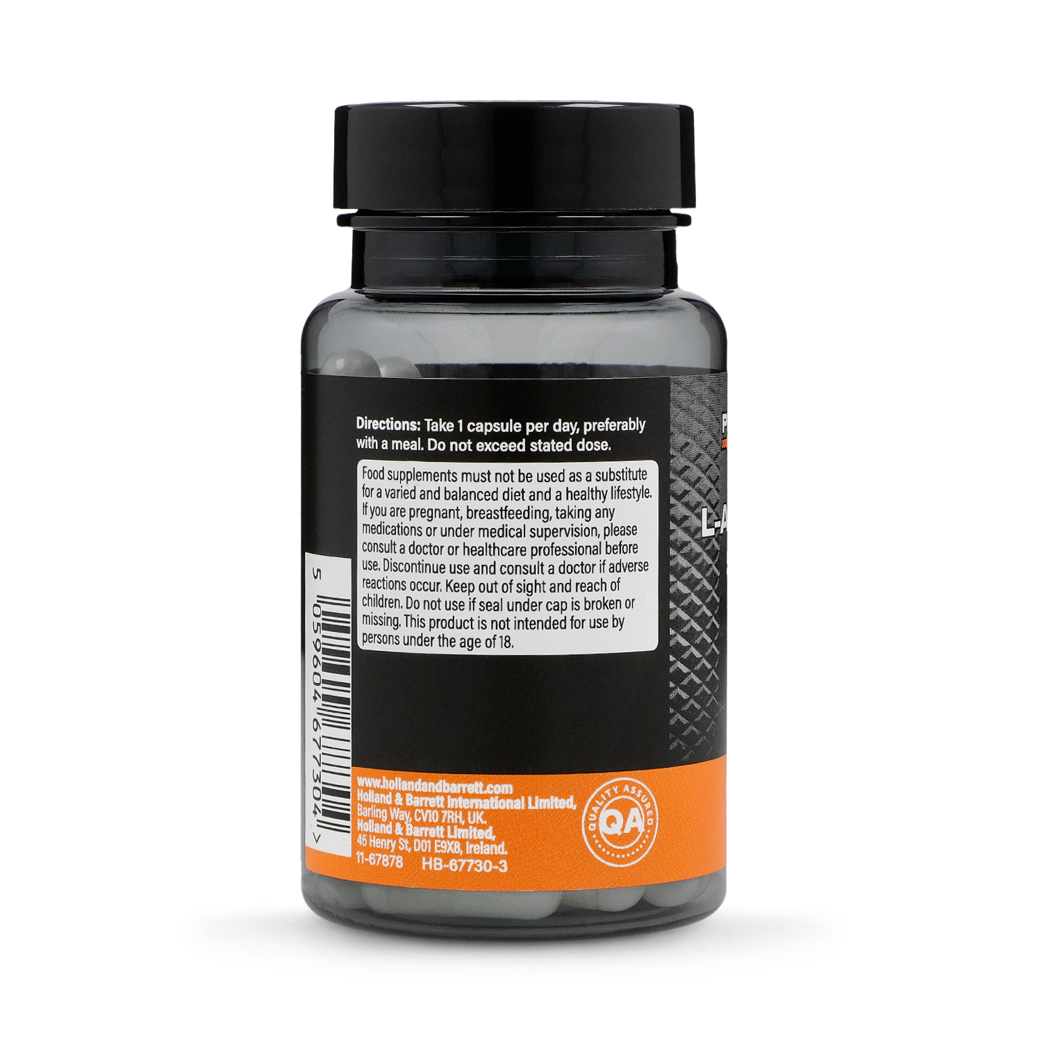 L Arginine supplement 500mg 50 Capsules imported from the UK