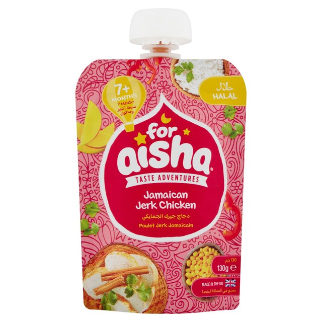 For Aisha Jamaican Jerk Chicken with Mango Pouch 7 mths+   130g GOODS M&S   