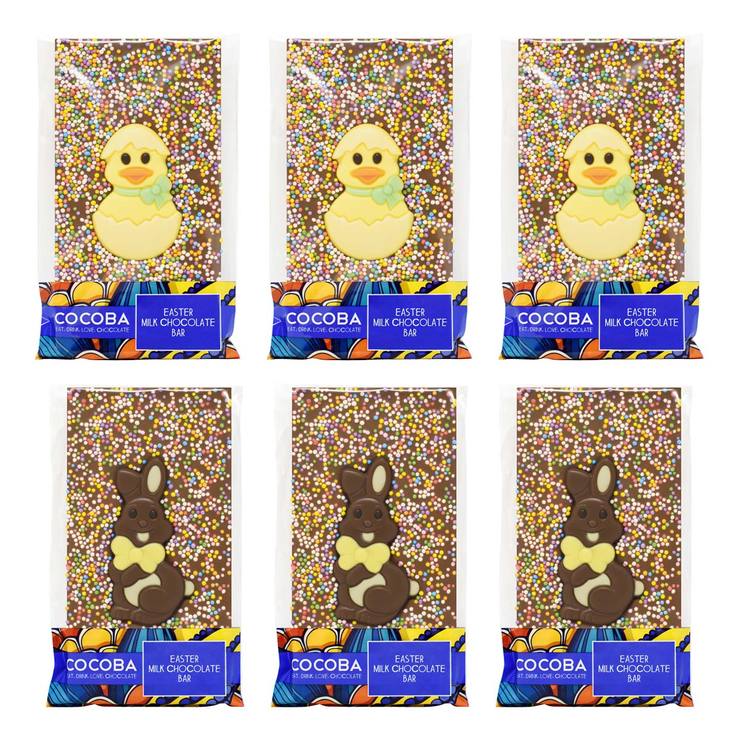 Cocoba Easter Chocolate Bars 6 x 100g