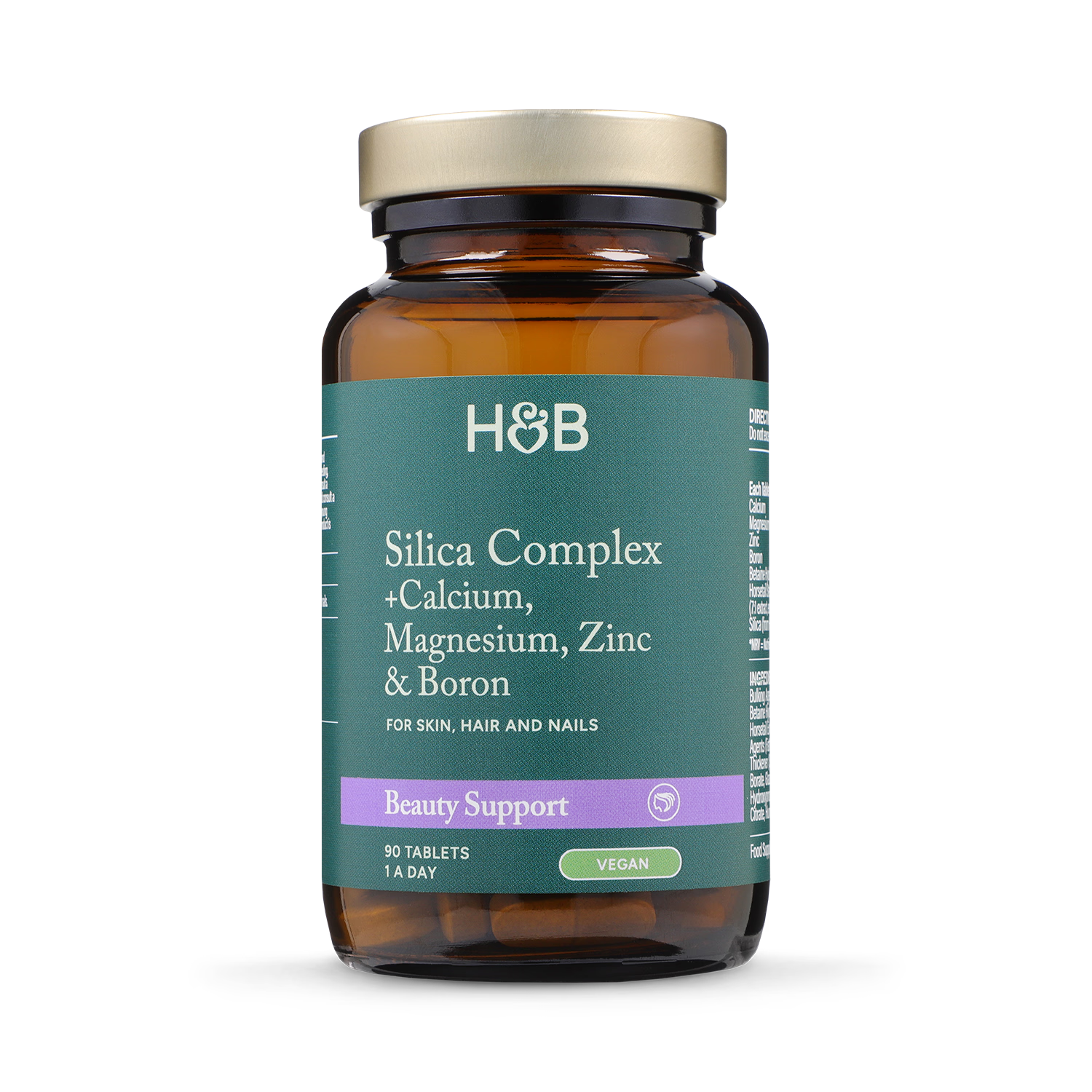 Holland & Barrett Vegan Silica Complex Hair Skin Nails 90 tablets, UK version