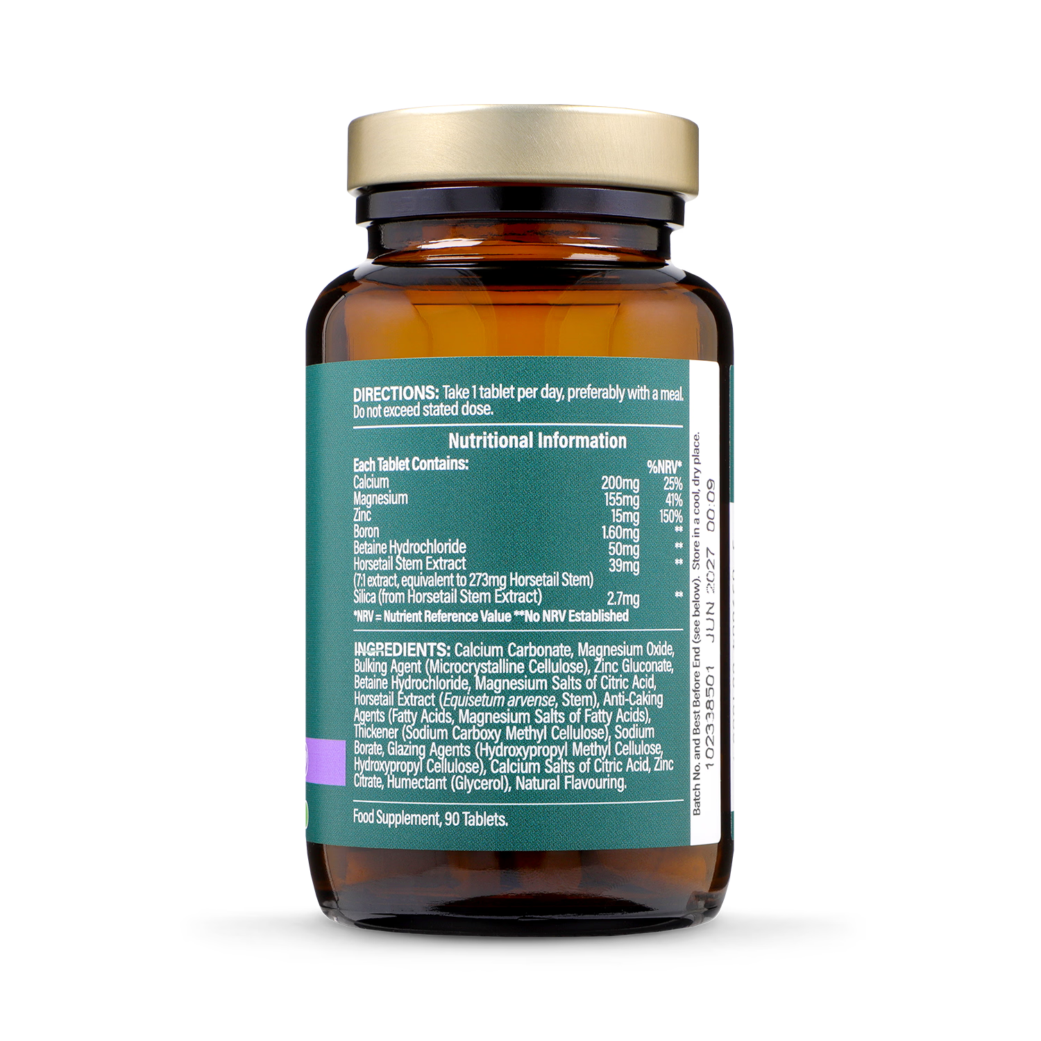Holland & Barrett Vegan Silica Complex Hair Skin Nails 90 tablets, UK version