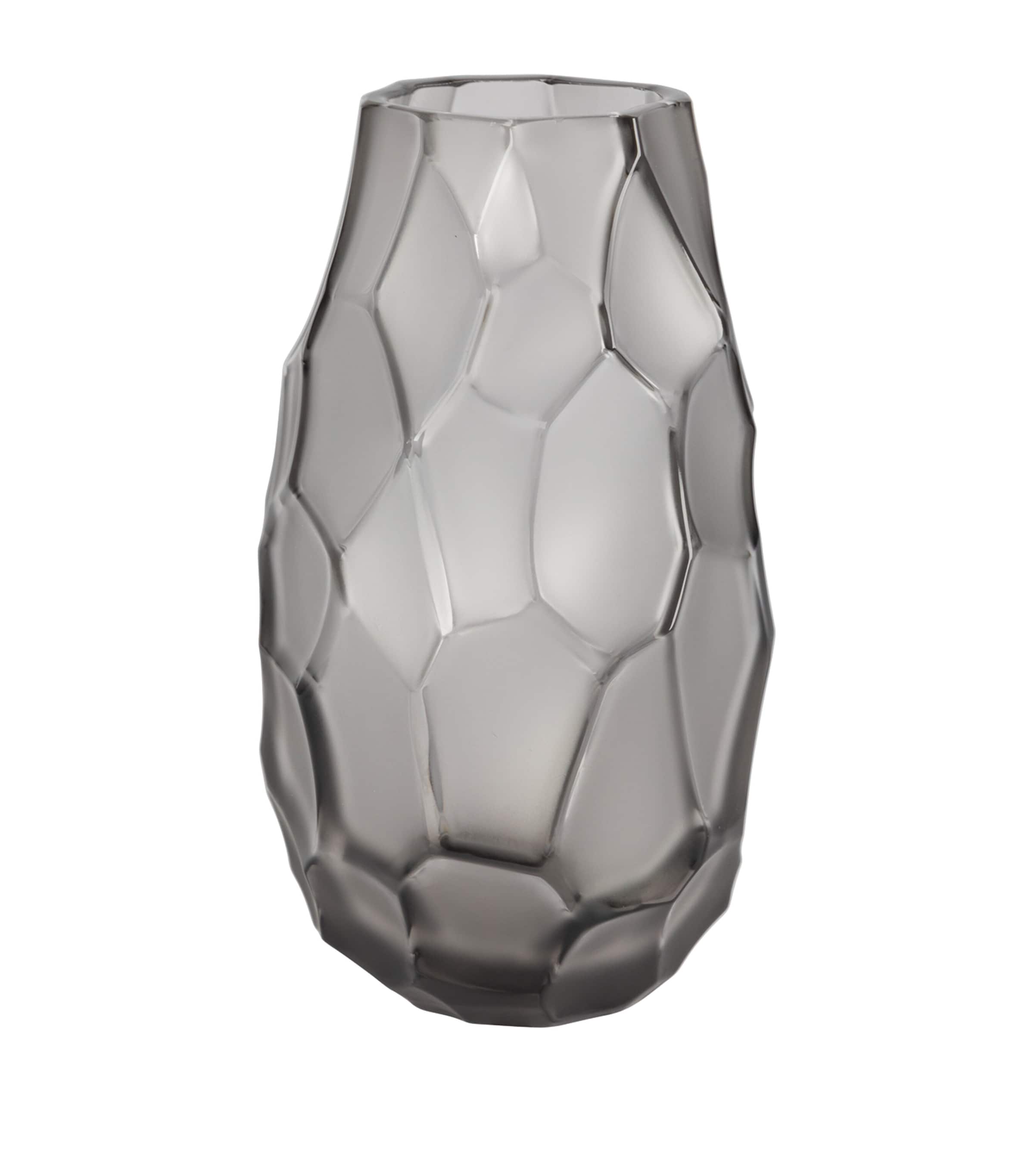 Lalique Silex crystal vase 14cm, UK version