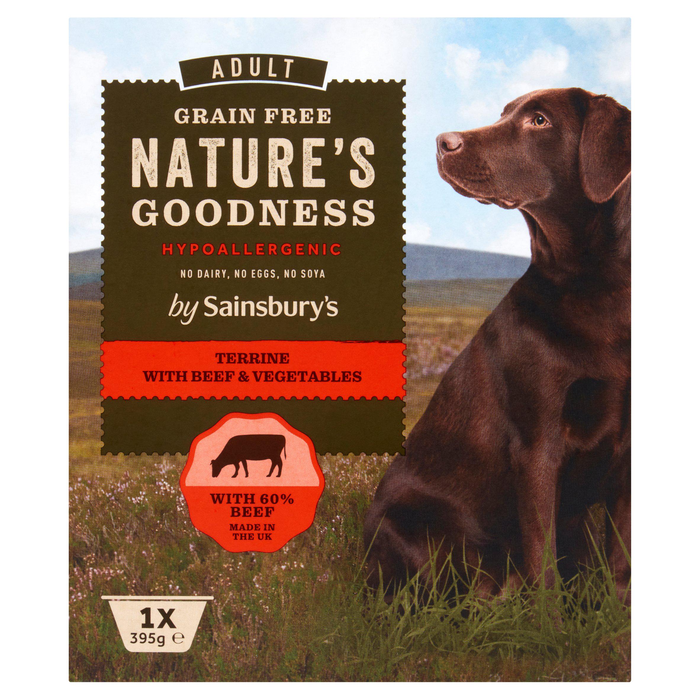 Sainsbury's Nature's Goodness Adult Dog Terrine with Beef & Vegetables 395g GOODS Sainsburys   